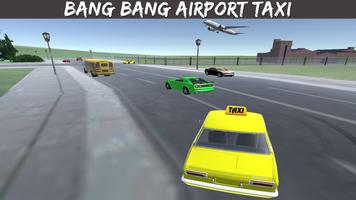 Modern airport taxi driving 3d poster