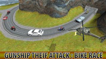 Gunship Thief Attack:Bike Race স্ক্রিনশট 1