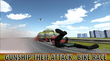 Gunship Thief Attack:Bike Race ภาพหน้าจอ 2