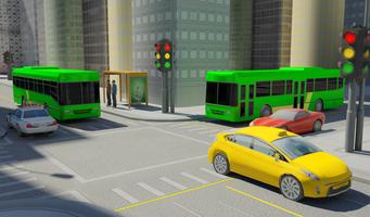Traffic Bus Drive Simulator 3D poster