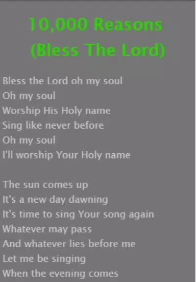 10,000 Reasons Lyrics - Matt Redman APK for Android Download