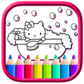 Coloring Kittyy Cat Cartoon