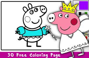 Coloring Peppa for Cartoon Pig poster
