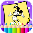 Color mick Coloring Page Mouse icon