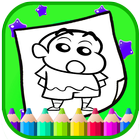 Art Shin chan Coloring Page Cartoon Game icono