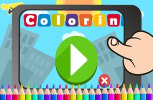 Art Shin chan Coloring Page Cartoon Game Poster