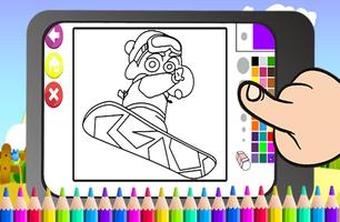 Art Shin chan Coloring Page Cartoon Game captura de pantalla 1
