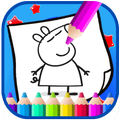 Art peppa Coloring Page Pig Cartoon
