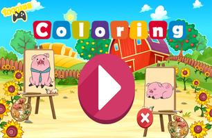Art peppa Coloring Page Pig Cartoon Poster