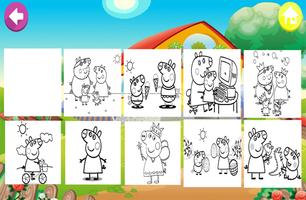 Art peppa Coloring Page Pig Cartoon स्क्रीनशॉट 1