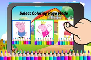 Art peppa Coloring Page Pig Cartoon स्क्रीनशॉट 2