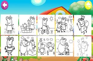 Art peppa Coloring Page Pig Cartoon captura de pantalla 3