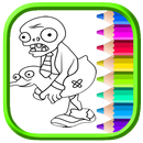 Book Coloring vs Zombie plant APK