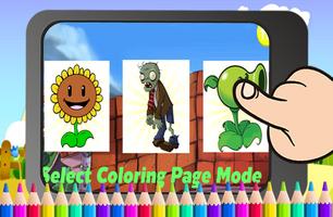 Learn vs Coloring Zombie plant Book2 screenshot 1