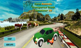 مزرعة الحيوانات الناقل 3D الملصق