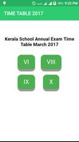 KERALA SCHOOL TIME TABLE 2017 Affiche