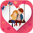 Romantic love stickers icône
