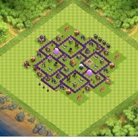 Top Town Hall 7 Trophy BaseMap الملصق