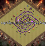 Top Town Hall 7 War Base Map icône