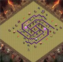 Top Town Hall 7 War Base Map تصوير الشاشة 3