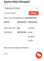 برنامه‌نما top up pulsa simpati telkomsel عکس از صفحه