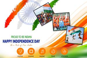 Independence Day Video Maker 2017 الملصق