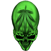 Skull marijuana Storm 3D LWP icône