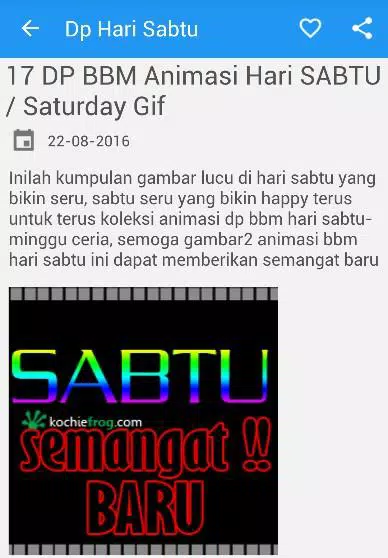 Dp Hari Sabtu Animasi Bergerak For Android Apk Download