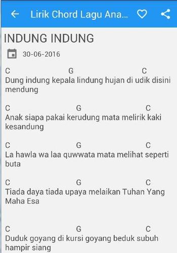 Lirik Chord Lagu Anak Indonesia For Android Apk Download