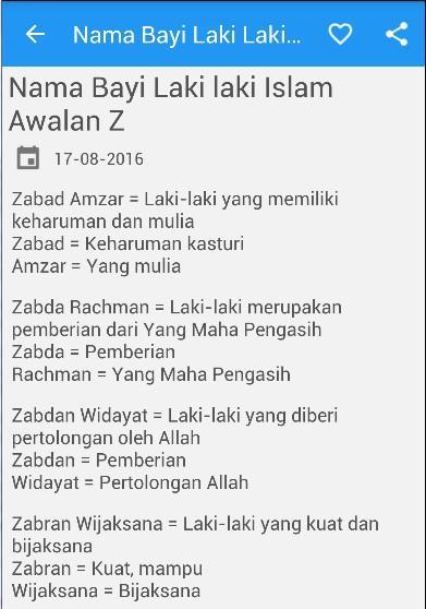 1500 Nama Bayi Laki Laki Islami For Android Apk Download