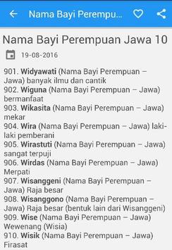 Nama Anak Perempuan Jawa Keraton