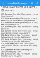 Nama Bayi Perempuan Jawa 스크린샷 1