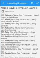 Nama Bayi Perempuan Jawa capture d'écran 2