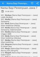 Nama Bayi Perempuan Jawa Screenshot 3