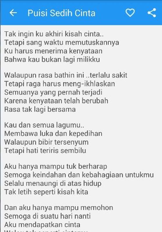 Puisi Cinta Sedih For Android Apk Download