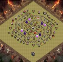 Top Town Hall 9 War Base Map تصوير الشاشة 1