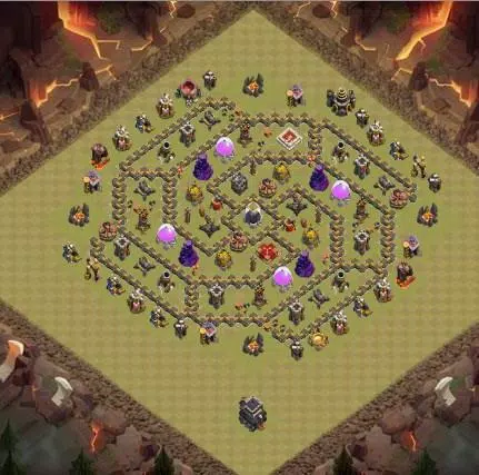 Map Town Hall 13 Top Town Hall 9 War Base Map For Android - Apk Download