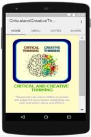 Critical and Creative Thinking Affiche