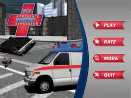 911 ambulância simulador de Cartaz