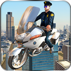 Vliegende Politie Bike Rider-icoon