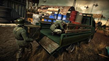 World War Army Cargo Truck: Battle Simulator captura de pantalla 1