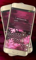 Flocos cor-de-rosa Keypad Cartaz