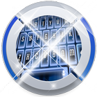 Blue binary Keypad Art icon