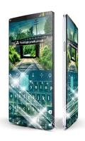 Blue Road Keypad Art poster