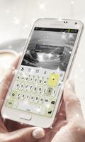 Bright White Keyboard Theme الملصق