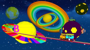 3D ABC Space Train Game - Learn Alphabet For Kids Affiche