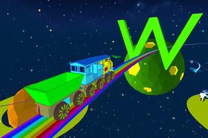 3D ABC Space Train Game - Learn Alphabet For Kids تصوير الشاشة 2