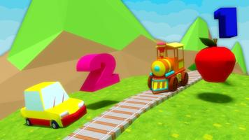 Learn Numbers 1 to 10 For Toddlers - 3D Train Game الملصق