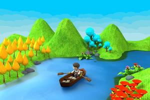 Row Your Boat 3D - Free Kids Nursery Rhyme & Poem الملصق