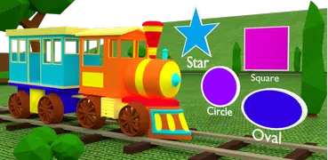 Learn Shapes - 3D Train Game For Kids & Toddlers